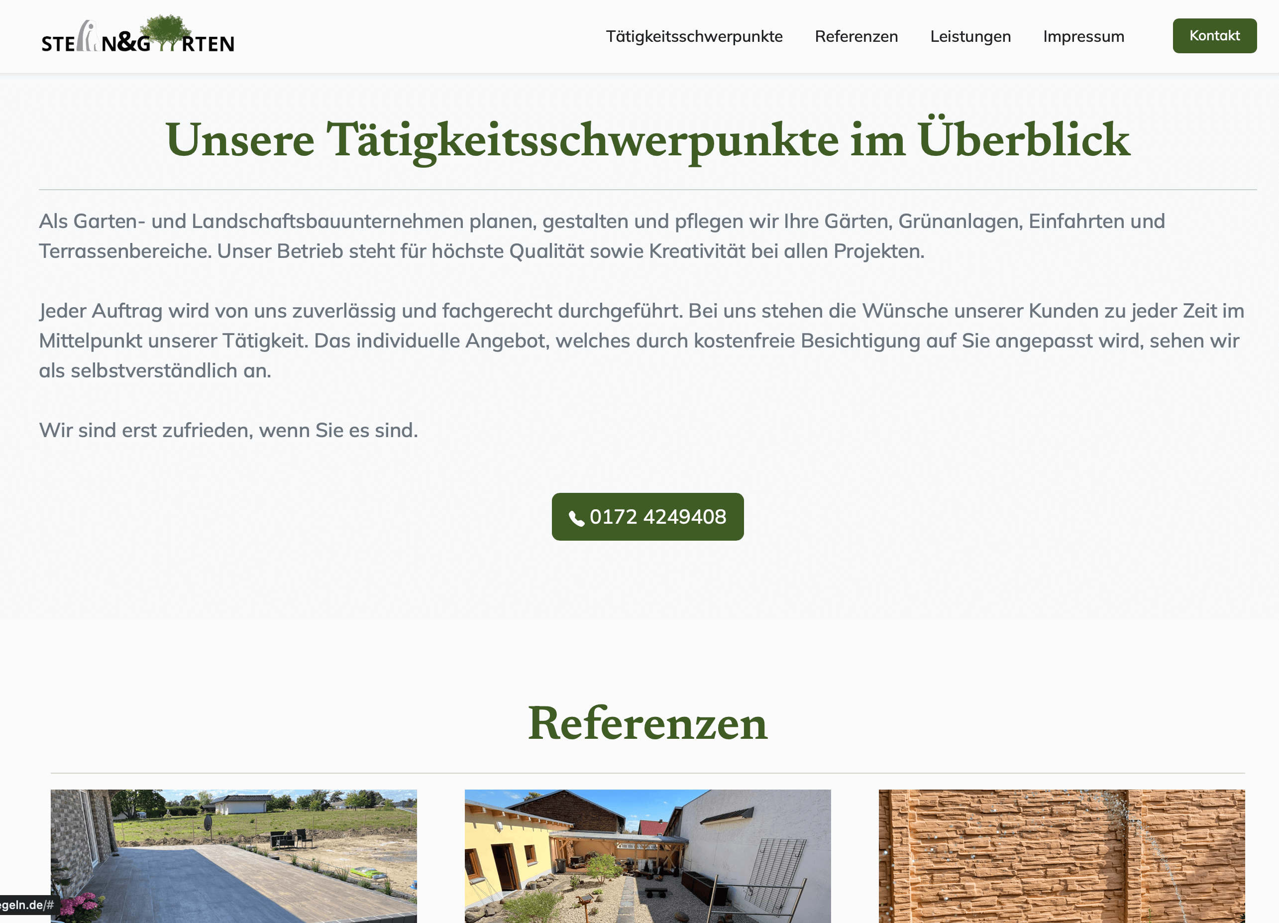 Website für Garten- und Landschaftsbau Beeskow